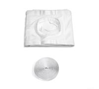 Entgoinggo Kit de joint de porte de climatiseur avec ouverture à fermeture éclair pour porte coulissante pour unité de climatisation portable, plusieurs options de taille, blanc (90 x 210 cm)