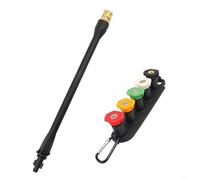 Entgoinggo Kit de rechange pour nettoyeur haute pression avec 5 buses et adaptateur de lance pour Karcher NILFISK en laiton à connexion rapide pour le nettoyage de toit, allée, voiture