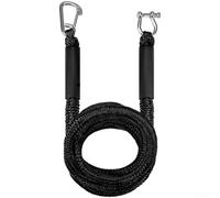 Entgoinggo Ligne d'ancrage élastique de qualité marine avec fermeture en acier inoxydable flottant absorbant les chocs pour kayak, canoë pour jet ski et amarrage de petits bateaux (A)