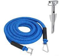 Entgoinggo Ligne d'ancrage élastique de qualité marine avec fermeture en acier inoxydable flottant absorbant les chocs pour kayak, canoë pour jet ski et amarrage de petit bateau (D)