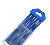 Entgoinggo Lot de 10 électrodes de soudage WL15 au lanthane TIG, pour acier inoxydable et alliage d'aluminium, longue durée de combustion dans une boîte en plastique (3,2 mm x 150 mm)