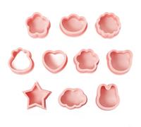 Entgoinggo Lot de 10 emporte-pièces en polypropylène pour biscuits de cuisine et pâtisseries amusantes, pour biscuits, pâtisseries et petits pains