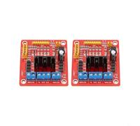 Entgoinggo Lot de 2 modules de pilote de moteur à double pont en H 5 V-35 V 2 A DC avec protection contre la surchauffe, pour véhicules robotiques intelligents et projets de bricolage