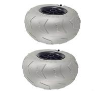 Entgoinggo Lot de 2 roues de chariot de plage, pneus de sable pour kayak, pneus larges en PVC pour éviter de s'enfoncer sur l'herbe et le surf doux pour le camping