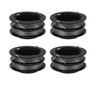 Entgoinggo Lot de 4 bobines de rechange pour débroussailleuse de 0,2 cm avec ligne torsadée, pour Greenworks et pour modèles Snapper, double ligne de 5,2 m pour têtes de débroussailleuse, pour couper