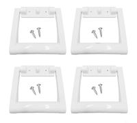Entgoinggo Lot de 4 poignées de rechange pour refroidisseurs Igloo-Coolers en plastique blanc de 25 à 72 litres avec charnières et vis