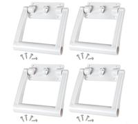 Entgoinggo Lot de 4 poignées de rechange pour refroidisseurs Igloo-Coolers en plastique blanc de 25 à 72 litres avec charnières et vis