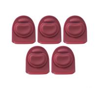 Entgoinggo Lot de 5 bouchons de rechange en silicone pour bouteilles Owala de 532 à 1200 ml, joints d'étanchéité résistants à la chaleur, couvercles anti-fuite, pour sports de plein air (rouge)