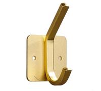 Entgoinggo Lot de 5 crochets muraux en aluminium sans perçage antirouille pour murs de salle de bain et derrière les portes de chambre pour organiser les serviettes, les vêtements et (C)