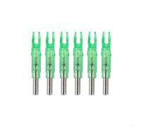 Entgoinggo Lot de 6 encoches lumineuses à LED pour tiges en aluminium carbone de 6,2 mm, pour la chasse nocturne et la pratique de la cible (vert)