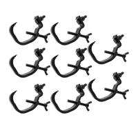 Entgoinggo Lot de 8 pinces de montage pour éclairage de scène en aluminium avec une capacité de charge de 25 kg pour système de treillis lumineux DJ de 30 à 55 mm (noir)