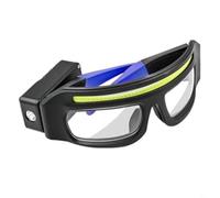 Entgoinggo Lunettes de sécurité mains avec phare LED USB C rechargeable avec détecteur de mouvement réglable à 90° IPX4 étanche pour course à pied, cyclisme, camping, réparation