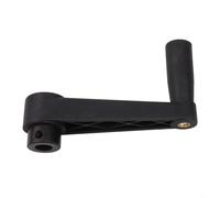Entgoinggo Manivelle à trou rond, pour générateur et machines, manivelle manuelle en nylon renforcé et acier au carbone, avec poignée ergonomique, pour fraiseuse de tour (12 mm)