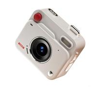 Entgoinggo Mini appareil photo numérique CCD rétro avec capteur CCD 8 MP, enregistrement vidéo, stabilisation électronique de l'image, fonctionnement entièrement automatique (blanc)