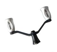 Entgoinggo Moulinet de pêche Daiwa Fuego Prorex V pour LT, double bras à bascule, poignée en fibre de carbone mise à niveau avec 2 roulements pour une manivelle fluide et durable (argent)