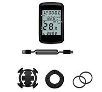 Entgoinggo Ordinateur de vélo GPS sans fil avec batterie de 28 heures d'autonomie de type C - Positionnement 5 étoiles pour vélo de montagne et de route - Rétroéclairage (pas de support extensible)