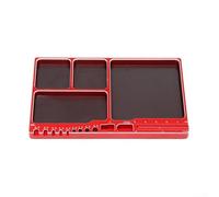 Entgoinggo Plateau de rangement magnétique en alliage d'aluminium pour vis, écrous, clous, rondelles, roulements pour réparation d'atelier, voiture, avion, hélicoptère, bateau, entretien du réservoir