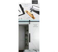 Entgoinggo Poignée de porte moderne en forme de U en alliage d'aluminium | Look moderne et élégant, s'adapte aux maisons contemporaines, facile à installer, améliore le style de porte