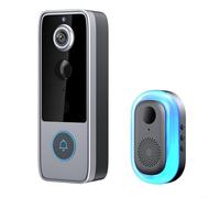 Entgoinggo pour caméra de sonnette vidéo WiFi intelligente, avec audio bidirectionnel et alertes de détection de mouvement, pour la sécurité à la maison étanche sans fil (M21)