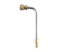 Entgoinggo Rallonge pour nettoyeur haute pression, avec raccord rapide, pour nettoyage de gouttière, outil de lance coudée à 90 et 120 degrés, jet métallique 4000 psi (90 degrés)