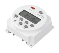 Entgoinggo Relais de retard numérique DC 12 V 16 A LCD minuteur interrupteur, avec alimentation pour réservation programmable horaire hebdomadaire quotidien, pour lampadaire industriel montage sur