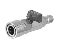 Entgoinggo Robinet à boisseau sphérique haute pression en acier, pour Karcher pour NILFISK 4500 PSI Adaptateur à connexion rapide pour irrigation agricole, lavage de voiture et nettoyage de terrasse