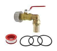 Entgoinggo Robinet de bidon d'huile en acier inoxydable anti-fuite pour seau de 200 l - Résistant aux acides et aux alcalins - Avec kit de joint (32 mm)