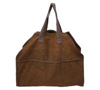 Entgoinggo Sac de rangement extérieur en toile pour bois de chauffage, couleur boue vintage, grande capacité, convient pour le stockage du bois de chauffage, pique-nique, sac de rangement de courses