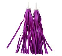 Entgoinggo Serpentins de guidon de vélo pour enfants avec pompons colorés pour scooter et vélo pour améliorer l'intérêt et la vitalité des enfants (violet)