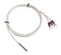 Entgoinggo Sonde de capteur de température Pt100 à trois fils en acier inoxydable 304 pour -50 °C à 450 °C Plage de précision de grade A étanche pour (1,5 m)