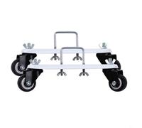 Entgoinggo Support de chauffage électrique, 2 supports de poulie mobiles en acier au carbone pour radiateur rempli d'huile avec roulettes rotatives à 360° pour un déplacement facile