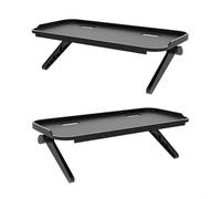 Entgoinggo Support de moniteur réglable pour TV PS5 et Xbox en résine ABS sans perçage pour boîtiers multimédias, consoles de jeux et routeurs, organisateur peu encombrant