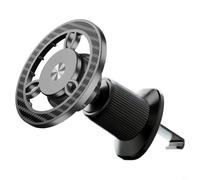 Entgoinggo Support de téléphone magnétique de voiture pour grille d'aération rotatif à 360° en alliage avec crochet étendu support GPS pour iPhone, Samsung et autres smartphones