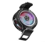 Entgoinggo Système de refroidissement pour téléphone portable avec clip arrière pour gaming, dissipateur de chaleur, refroidisseur semi-conducteur pour smartphones Noir