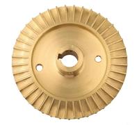 Entgoinggo Turbine à eau en laiton auto-amorçante double face pour systèmes de canalisations d'égout à usage résidentiel et industriel Pièce de rechange finition dorée (OD80 mm ID 12 mm)