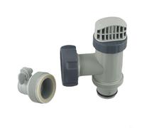 Entgoinggo Valve à piston et adaptateur de tuyau de type B, pour pièces de rechange pour piscine hors sol Intex, avec arrêt, pour systèmes de filtre à sable