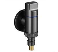 Entgoinggo Vanne d'angle à ouverture rapide en acier inoxydable pour machine à laver, robinet d'arrêt à double commande avec connecteur G1/2 pour économiser de l'espace montage mural pour cuisine