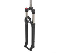 Entgoinggo Verrouillage hydraulique avant en alliage d'aluminium, fourche pour VTT, avec suspension à ressort à huile et fil de contrôle des épaules, pour sentiers difficiles (66 cm, rouge)