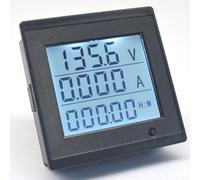 Entgoinggo Voltmètre numérique DC Ampèremètre 6-200 V 0-20 A Moniteur d'énergie Affichage de la consommation d'énergie Compteur avec rétroéclairage pour batterie de véhicule électrique