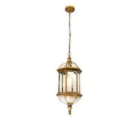 ENTHERONIC Lampe Suspendue extérieure rétro IP55 Lampe à Suspension extérieure étanche E27 en Aluminium, Lanterne Suspendue extérieure Antique Rustique en Verre pour Porche Villa pavillon loft entrée