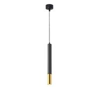ENTHERONIC Minimalisme LED Lampe Suspendue LED Long Tube Suspension Matériel Lampe Corps Projecteur Cylindrique Tête Unique Petit Lustre Anti-éblouissant Suspension pour Couloir Foyer Ferme Chambre