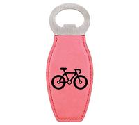 Enthoozies Décapsuleur magnétique gravé au laser Motif silhouette de vélo Rose 4,4 x 12,9 cm
