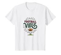 Enthousiasme des Fans de Sports rétro de Live Love Football T-Shirt, Enfant, Blanc, 12 Ans