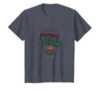 Enthousiasme des Fans de Sports rétro de Live Love Football T-Shirt, Enfant, Bleu Chiné, 12 Ans