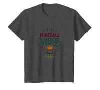 Enthousiasme des Fans de Sports rétro de Live Love Football T-Shirt, Enfant, Chiné Foncé, 12 Ans
