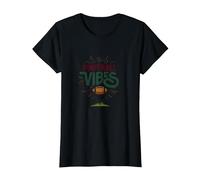 Enthousiasme des Fans de Sports rétro de Live Love Football T-Shirt, Femme, Noir, M