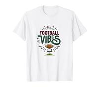 Enthousiasme des Fans de Sports rétro de Live Love Football T-Shirt, Homme, Blanc, M