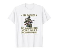 Enthousiaste de la Seconde Guerre Mondiale Histoire de la Seconde Guerre Mondiale Historien documentaire T-Shirt