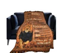 Enthusiasm Couverture cadeau pour frère, grand frère, cadeau de sœur à frère, couverture lion, cadeau pour frère (150 x 200 cm)