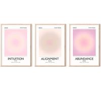 Enthusiasm Lot de 3 posters d'ange l'aura positive, peintures murales pour chambre esthétiques citations inspirantes décoration murale minimaliste pour chambre à coucher (B, 40 x 60 cm)